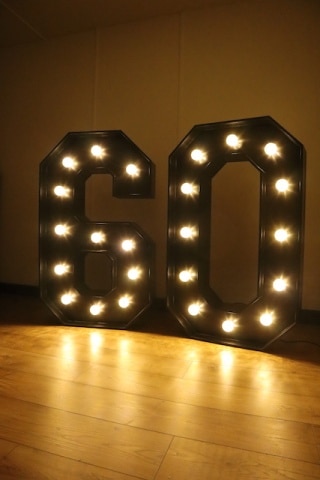 Black Light Up Numbers Hire
