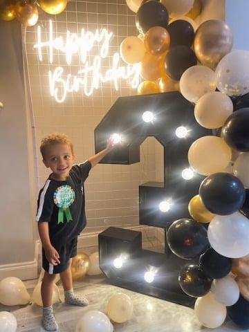 Black Light Up Numbers Hire