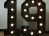 Black Light Up Numbers Hire