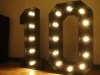 Black Light Up Numbers Hire