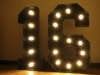 Black Light Up Numbers Hire