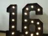 Black Light Up Numbers Hire