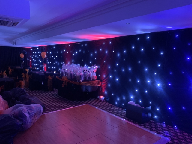 Star Cloth Hire - Black Starcloth Hire