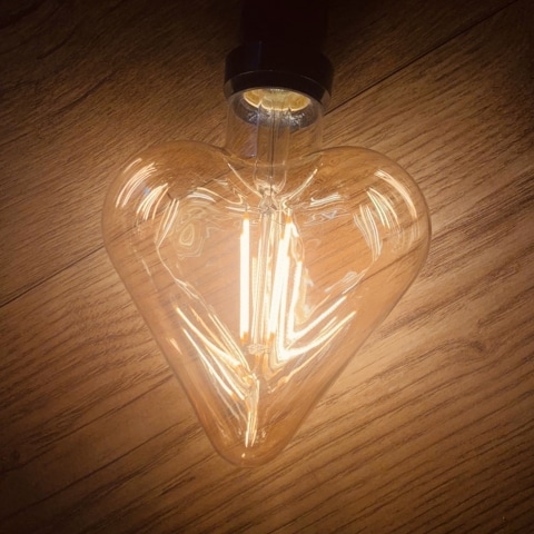 Edison Vintage Tinted Heart Bulb