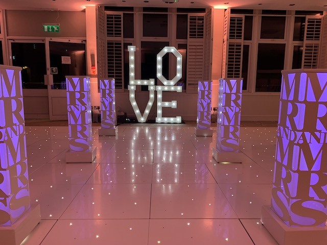 LED Light Up Wedding Plinth Hire