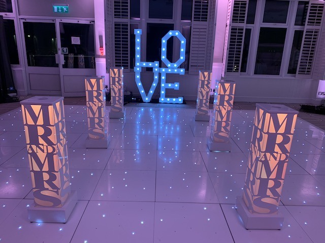 LED Light Up Wedding Plinth Hire