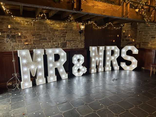 Light Up Mr & Mrs Letters