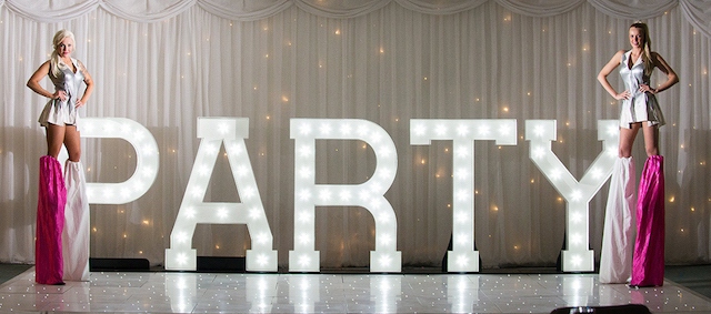 Light Up Party Letters