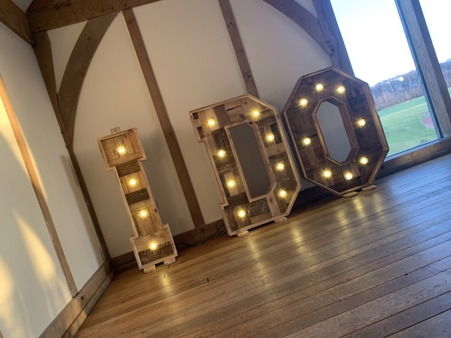 Rustic I DO Letters