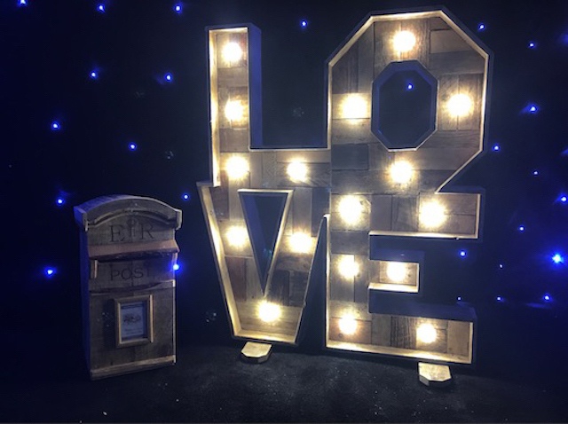 Light Up Rustic LOVE Block Letters