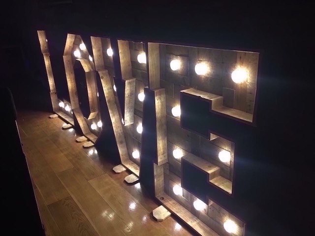 Light Up Rustic LOVE Letters