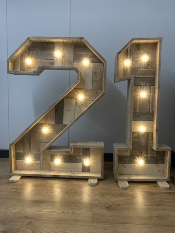 Rustic Light Up Numbers