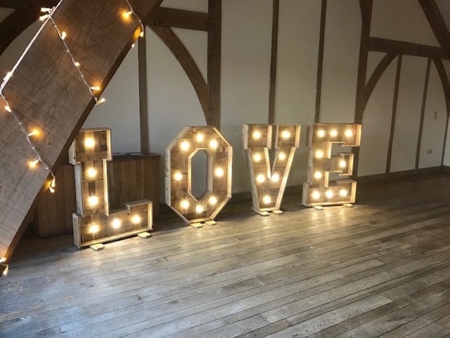 Sandburn Hall Rustic Love Letters