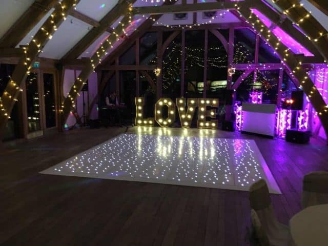 White Starlight Dance Floor - Sandburn Hall