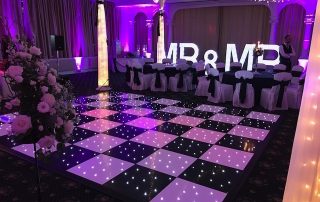 Black & White Chequred Starlight Dance Floor