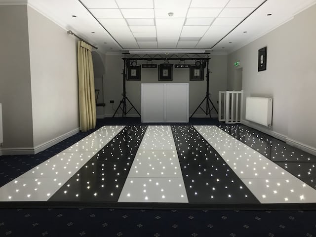 Black & White Stripped Starlight Dance Floor