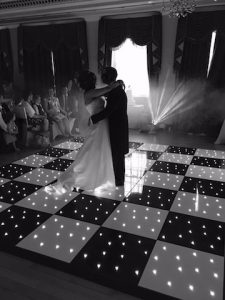 Black & White Starlight Dance Floor Hire