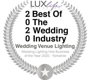 Lux Awards - Best Of The Wedding Industry 2020 - Wedding Lighting Hire Business Of The Year 2020 - Yorkshire