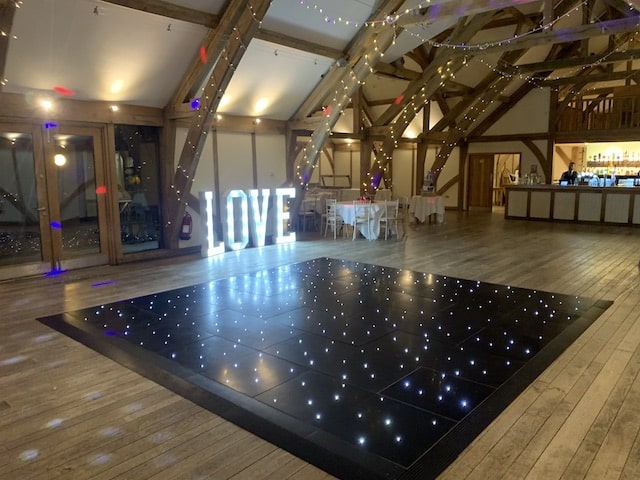 Black Starlight Dance Floor - Sandburn Hall