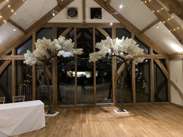 Sandburn Hall White Blossom Canopy Trees