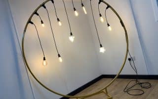 Hanging Edison Bulb Moon Gate