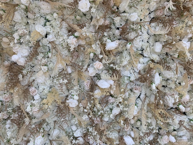 Deluxe Nude Flower Wall Backdrop Hire