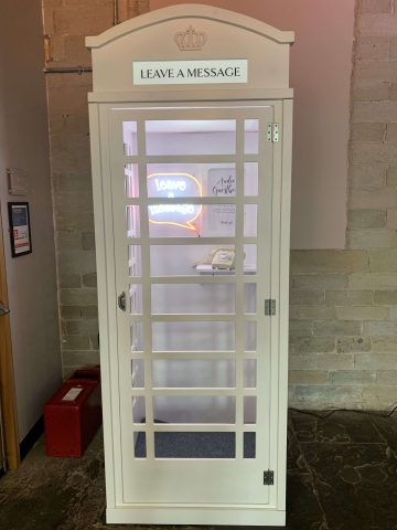 Vintage Phone Audio Guestbook With Full Size White Telephone Box