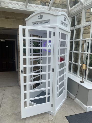 Vintage Phone Audio Guestbook With Full Size White Telephone Box