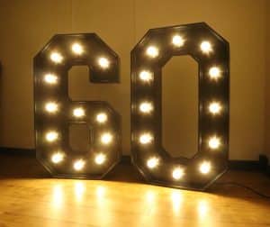 Black Light Up Numbers