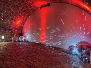 Middleton Lodge - Cellar Bar - Up Lighting - Mirror Balls
